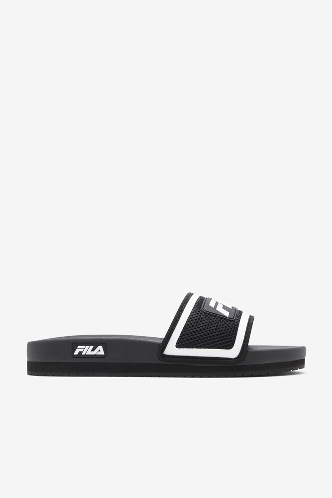 Fila Sandals Lunar Slide Mens Black - India VPT-936182